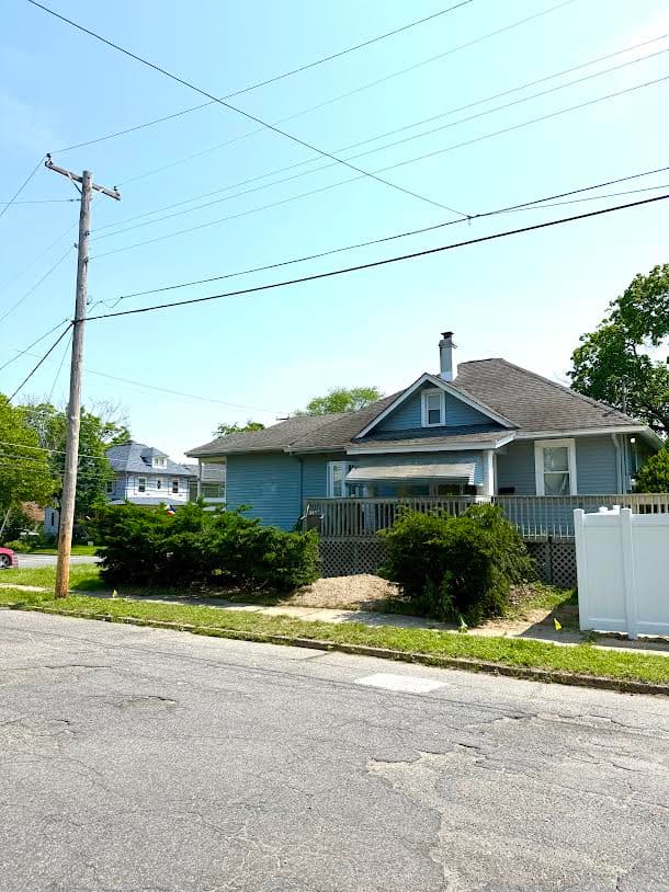 Property in Pitman, New Jersey after a dead tree was removed